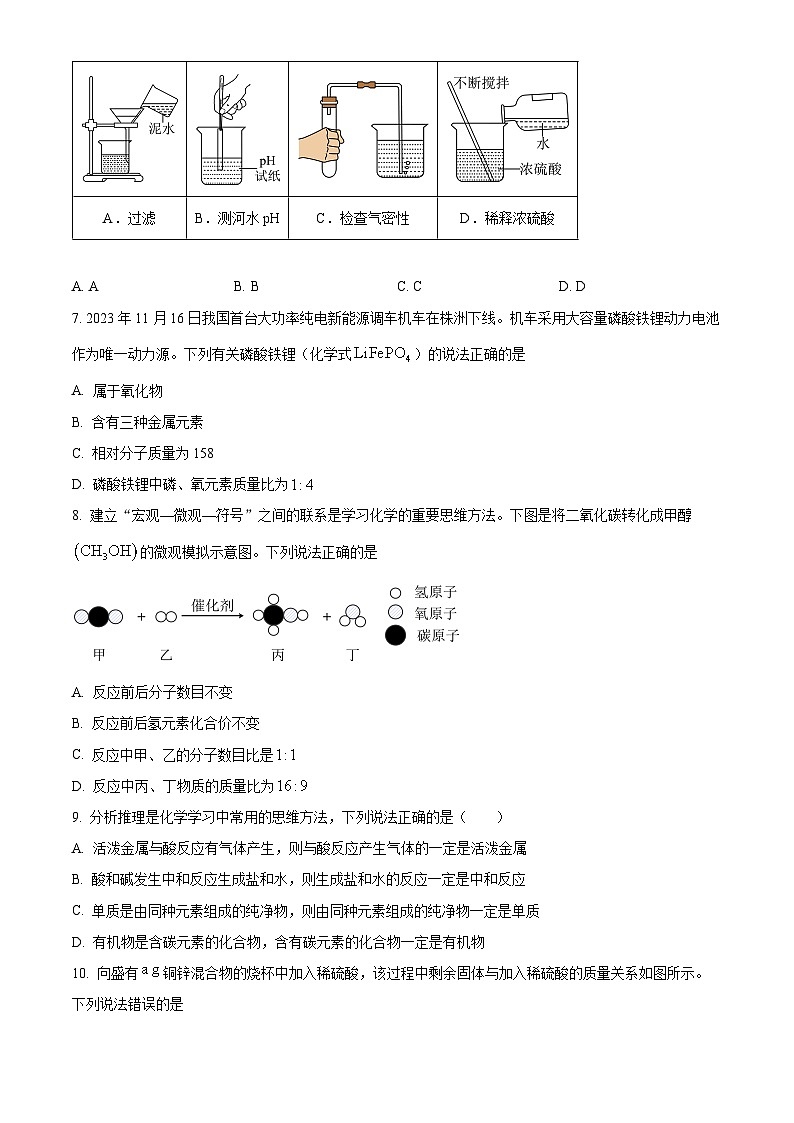 2024年江西省九江市修水县散原中学分校中考模拟预测化学试题（原卷版+解析版）02
