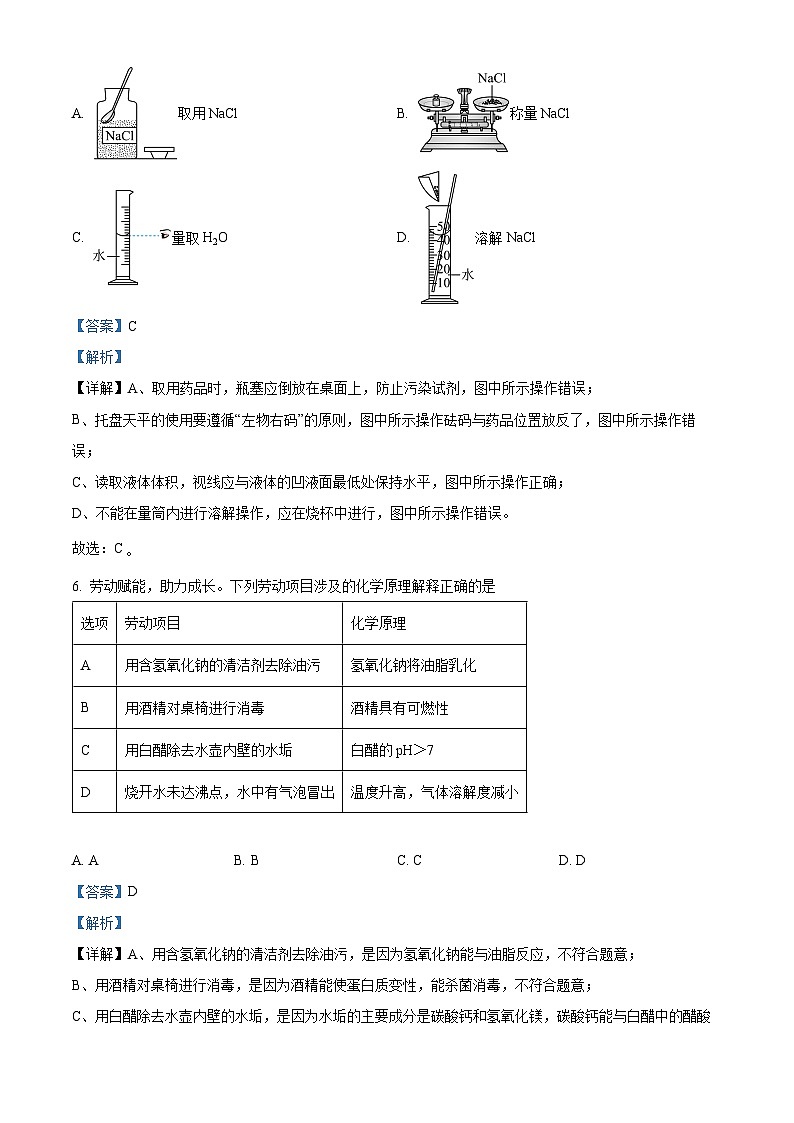 2024年安徽省铜陵市铜官区中考模拟化学试题（原卷版+解析版）03