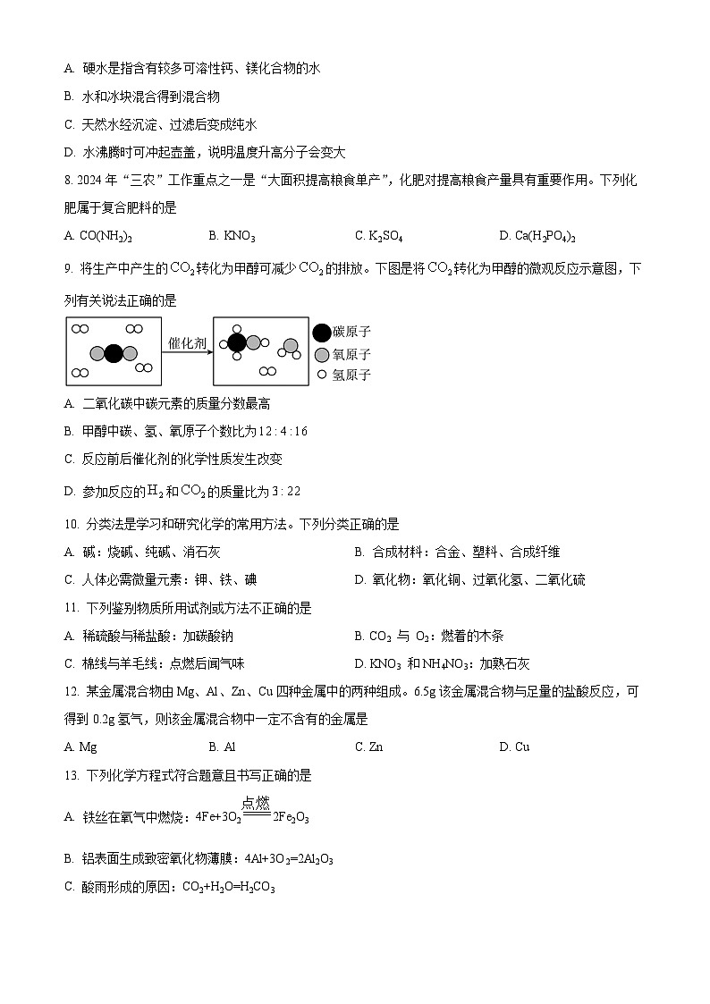 2024年河南省漯河市临颍县中考第一次模拟考试化学试题（原卷版+解析版）02