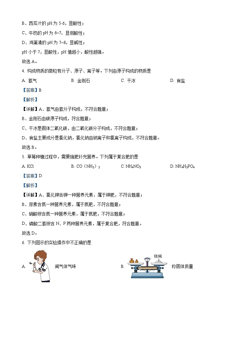 河南省安阳市文峰区昼锦中学2023-2024学年九年级下学期3月月考化学试题（解析版）第2页