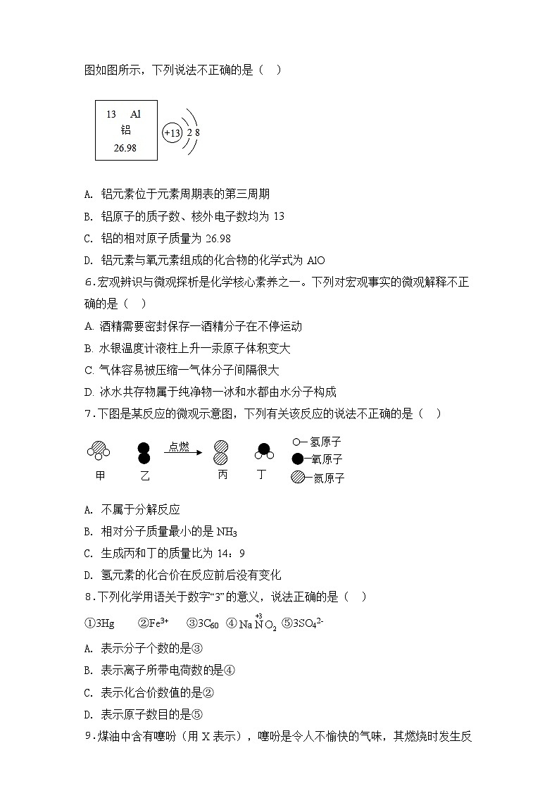 2020人教版·山西省忻州市九年级上学期期末化学试题第2页