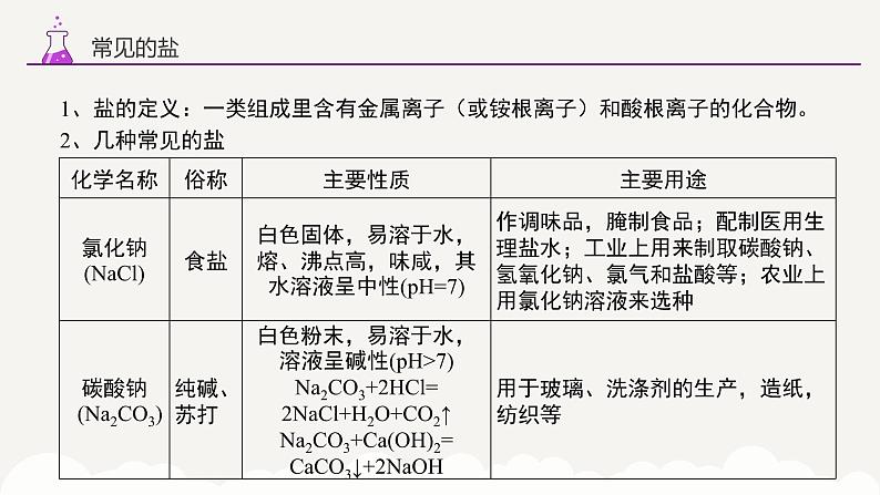 专题七 盐 化肥——2024届中考化学一轮复习进阶课件【人教版】第5页