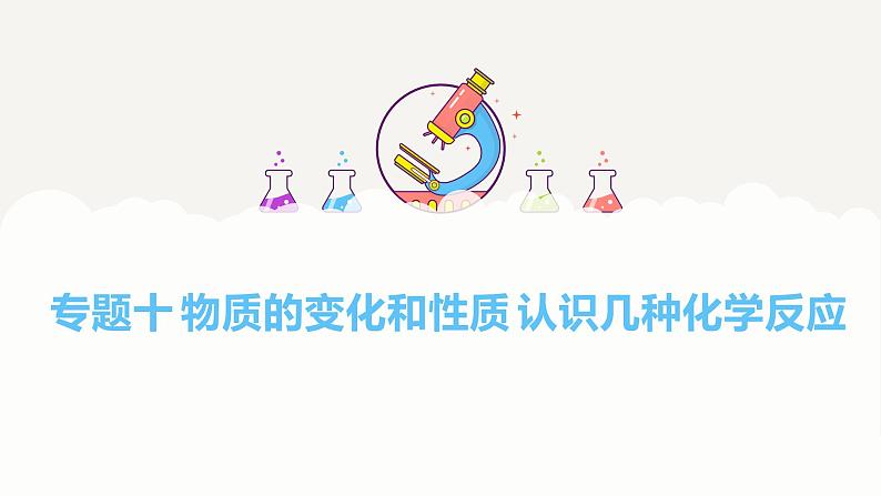 专题一0 物质的变化和性质 认识几种化学反应——2024届中考化学一轮复习进阶课件【人教版】第1页