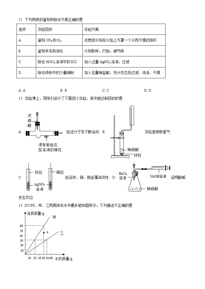 广东省珠海市香洲区中考二模2021化学试题03
