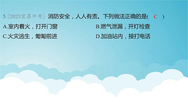 2024年中考化学复习专题练四化学与社会 跨学科实践第一讲化学与能源环境保护1课件第5页