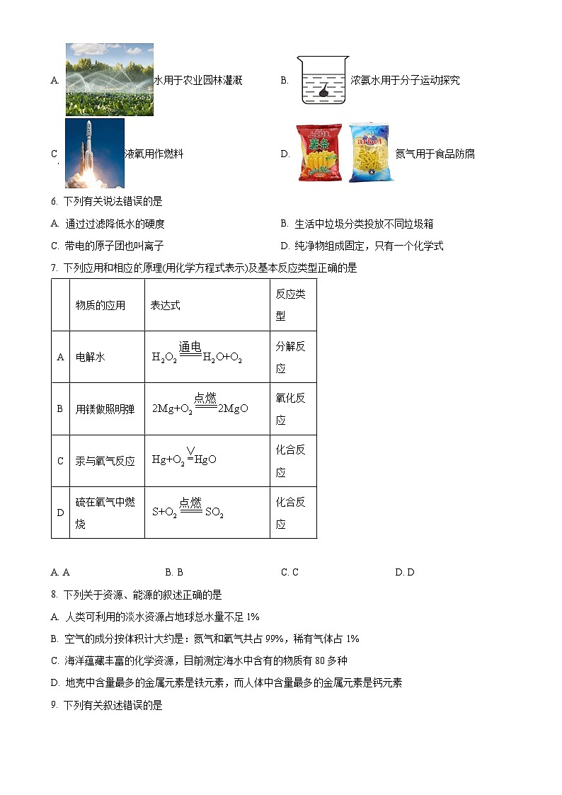 黑龙江省哈尔滨市巴彦县华山乡中学2023-2024学年八年级下学期第一次月考化学试题 （原卷版+解析版）03