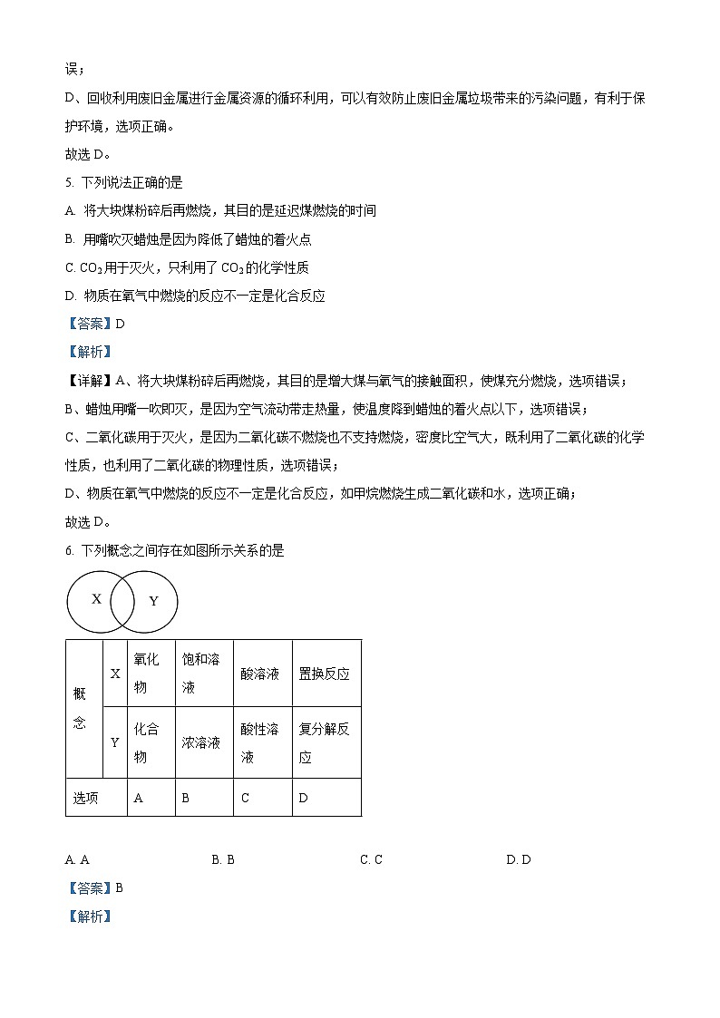2024年山东省泰安市岱岳区九年级一模化学试题（原卷版+解析版）03