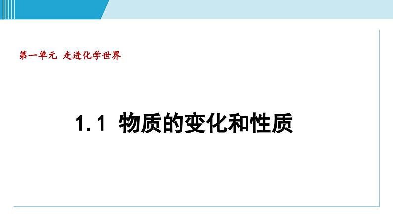 化学人教版九上知识点拨课件：1.1 物质的变化和性质第1页