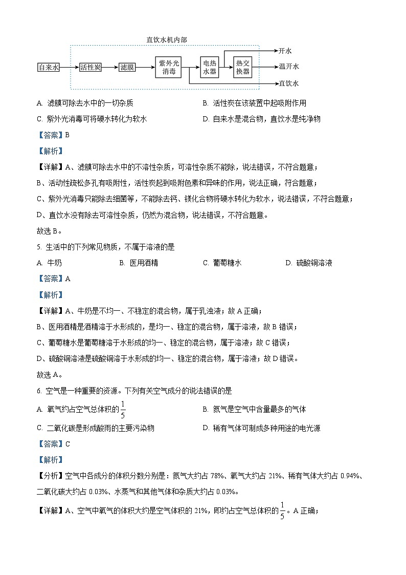 2024年云南省文山州初中学业水平考试模拟监测化学试题（解析版）第3页