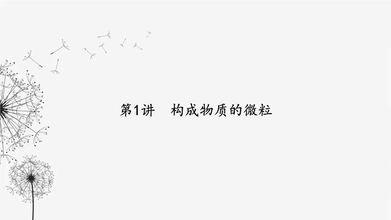 中考化学复习第一单元物质构成的奥秘第一讲构成物质的微粒课件第2页