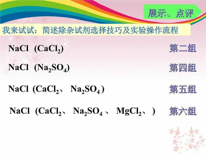 鲁教版化学九年级下册 第八单元 粗盐提纯 课件第8页