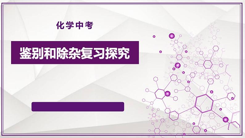 鲁教版化学九年级下册 第八单元 鉴别和除杂复习探究 课件01