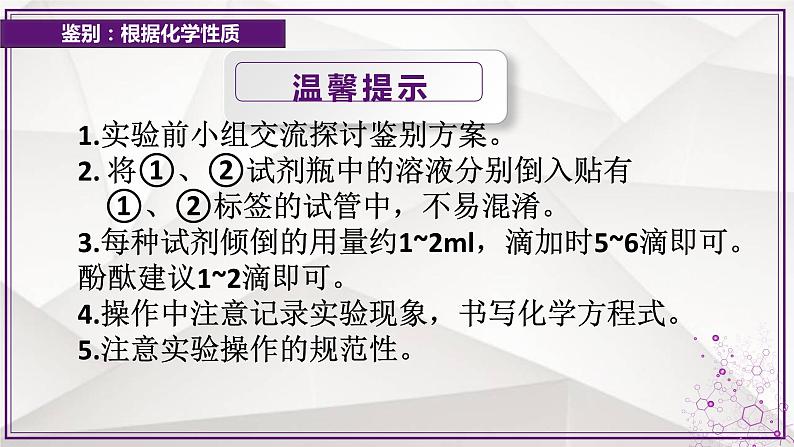 鲁教版化学九年级下册 第八单元 鉴别和除杂复习探究 课件07