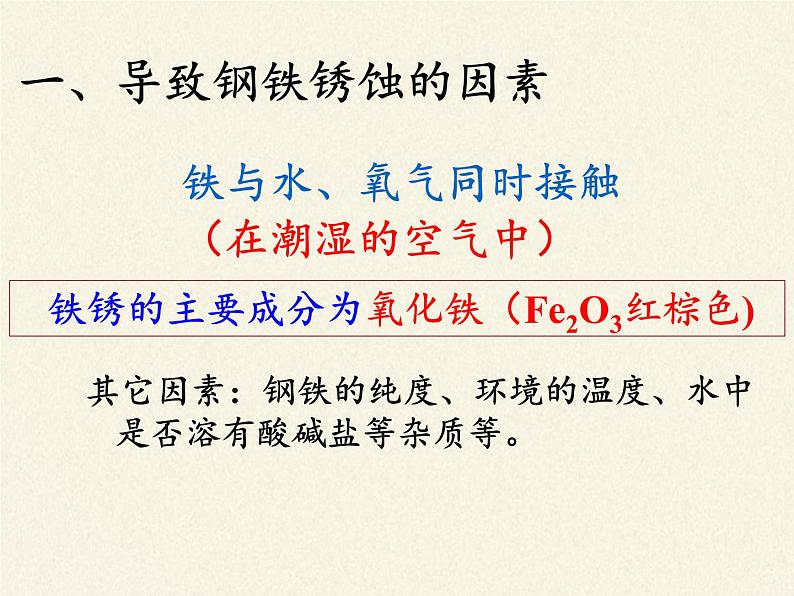 鲁教版化学九年级下册 第九单元 第三节 钢铁的锈蚀与防护 课件第6页