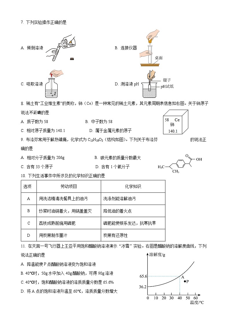 2024年化学试题第2页