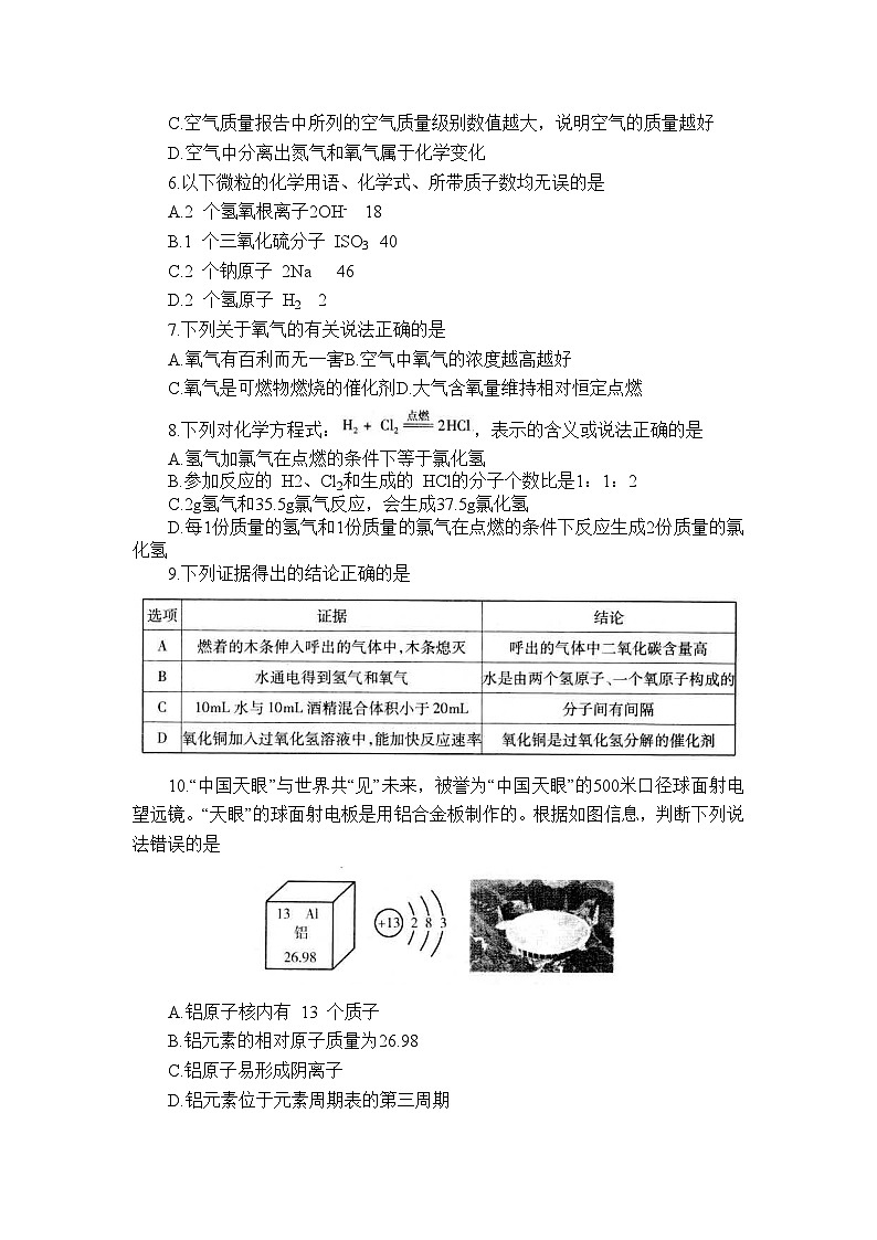 山东省烟台市招远市2023-2024学年九年级下学期期中考试化学试题02