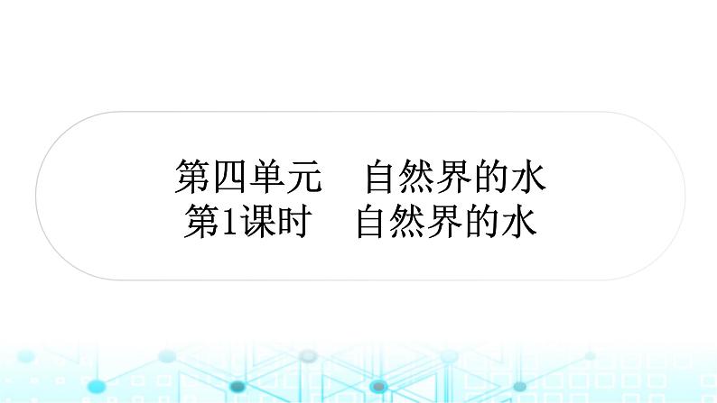 中考化学复习第四单元自然界的水第一课时自然界的水课件第1页