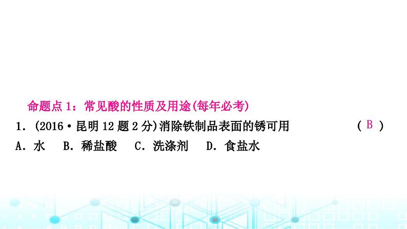 中考化学复习第十单元酸和碱第一课时常见的酸和碱课件第2页