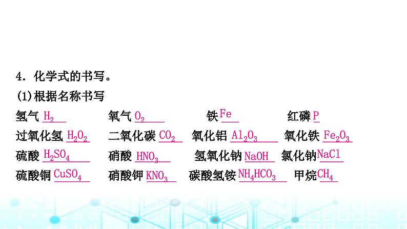 中考化学复习重难突破1化学用语课件第8页