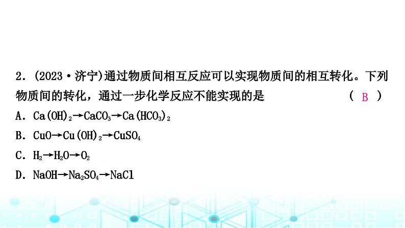 中考化学复习重难突破14物质的转化课件第3页