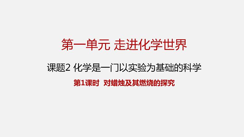 【高效课堂】化学人教版九上课件：1.2 化学是一门以实验为基础的科学第1课时第1页
