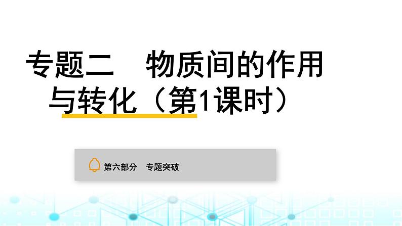 中考化学复习专题突破二物质间的作用与转化（第1课时）课件第1页