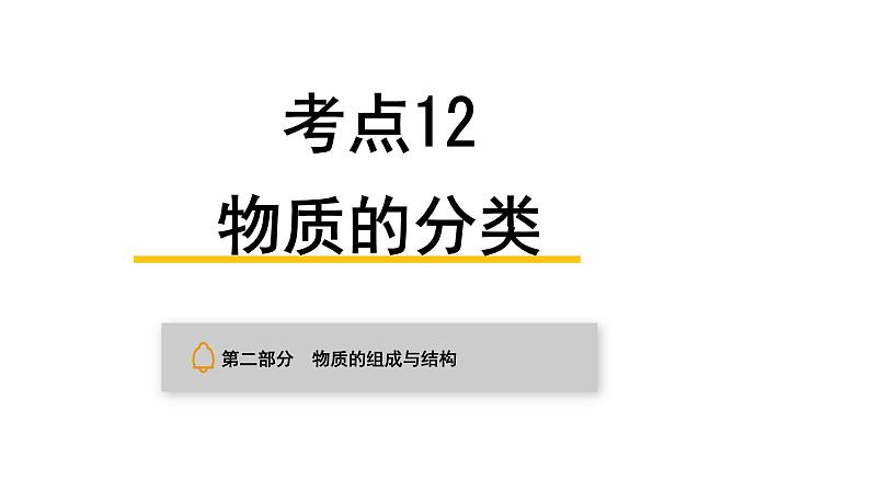 中考化学复习物质的组成与结构考点12物质的分类课件第1页