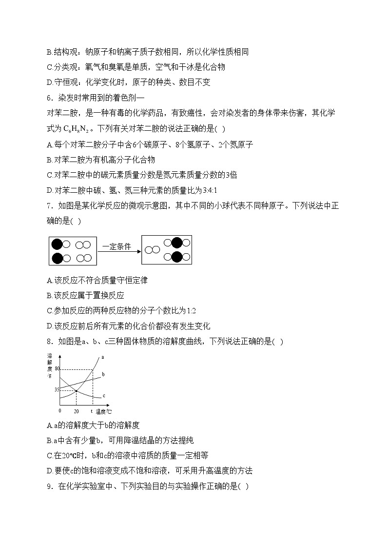 陕西省咸阳市2024届九年级上学期期末考试化学试卷(含答案)第2页