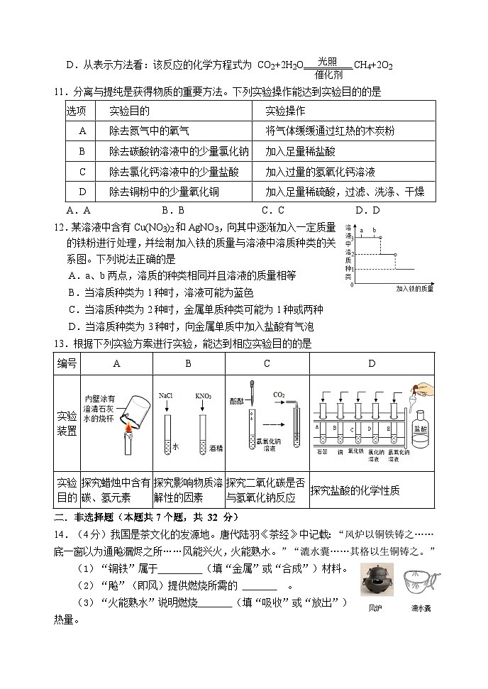 湖北省宜昌市夷陵区2023-2024学年九年级下学期4月期中化学试题+03