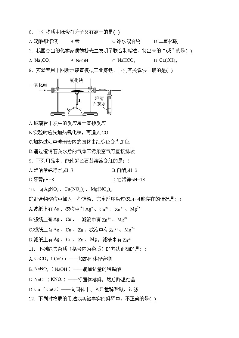 河南省洛阳市2024届九年级下学期3月质量检测化学试卷(含答案)第2页
