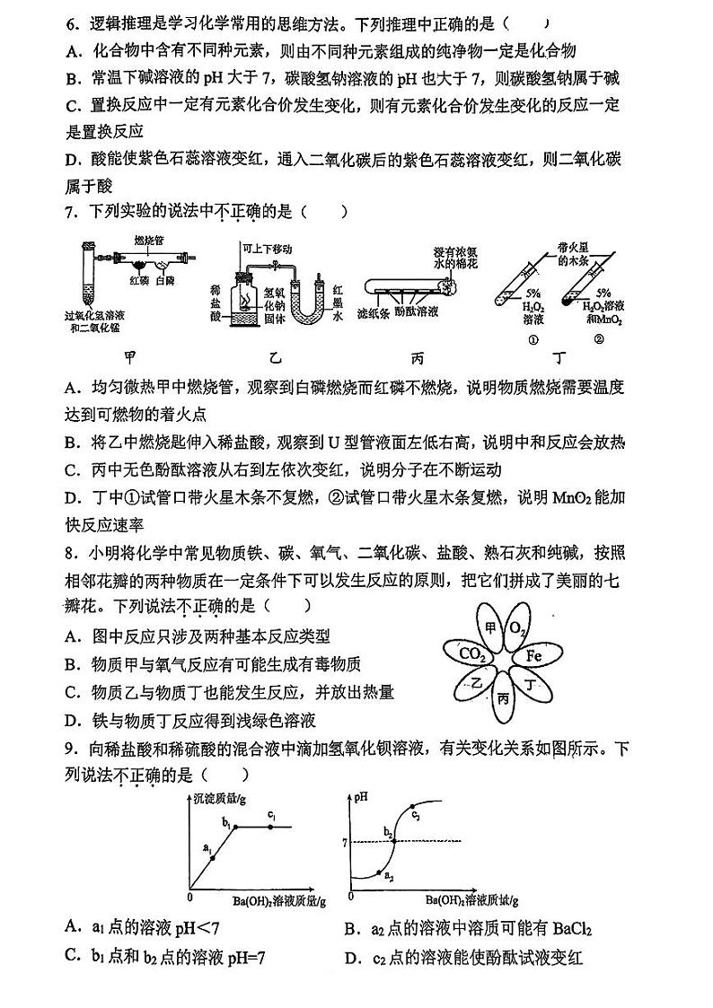 2024年陕西省西安市陕西师范大学附属中学中考五模化学试卷第2页