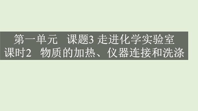 初中化学人教版九上1.3.2  物质加热、仪器连接和洗涤课件01