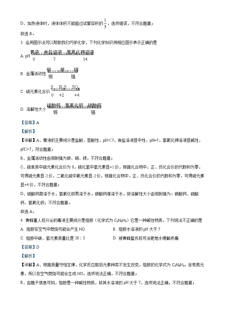 海南省海口市海南华侨中学2023-2024学年九年级下学期四月月考化学试题A卷（原卷版+解析版）02