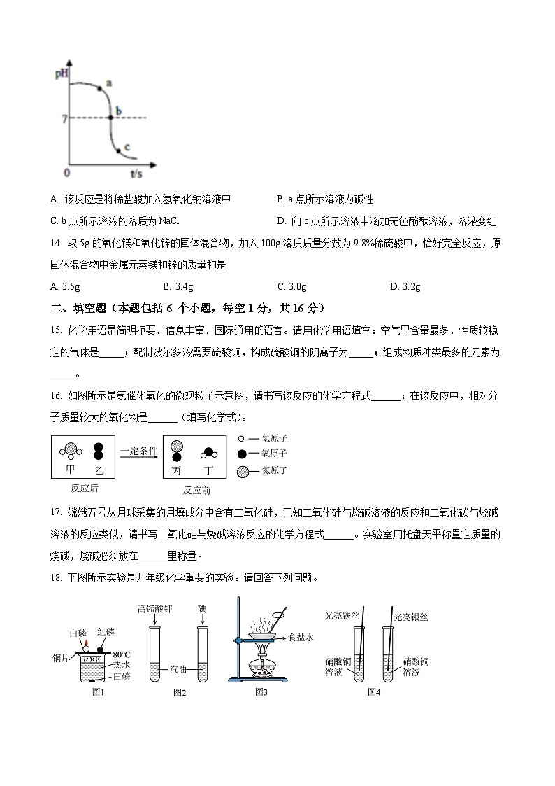 2024年河南省南阳市淅川县中考一模化学试卷（原卷版+解析版）03