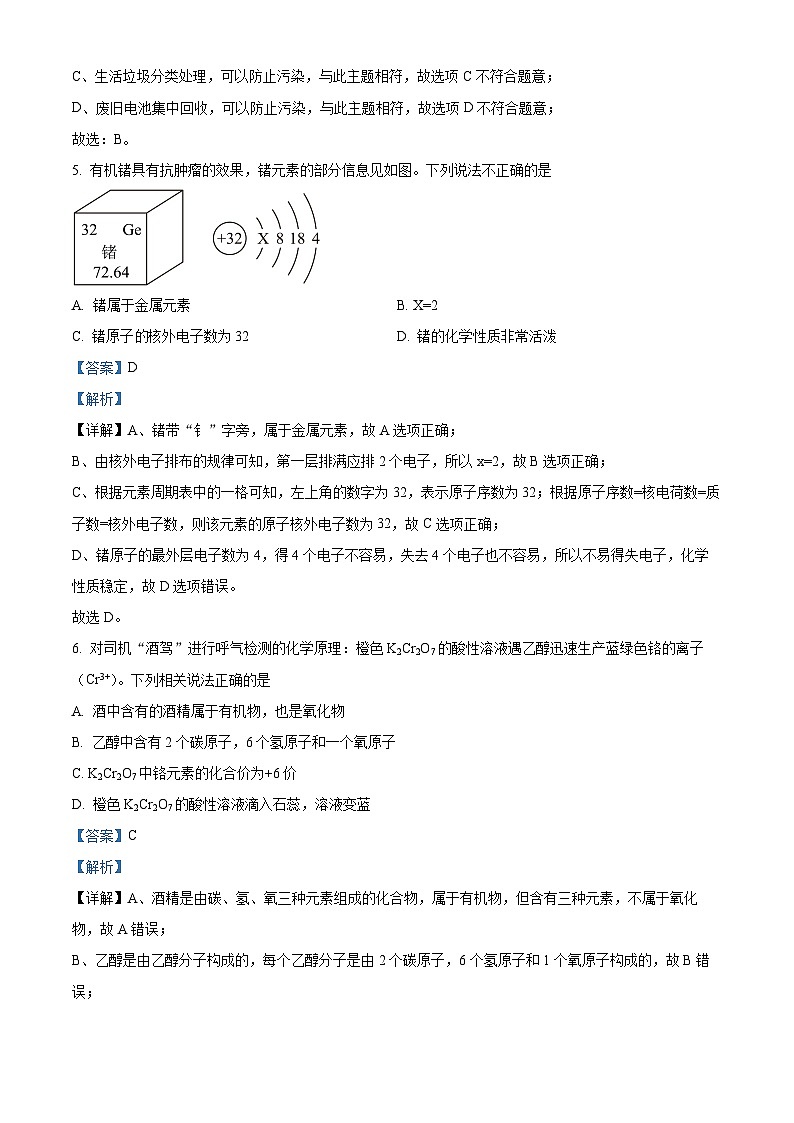 2024年四川省成都市锦江区嘉祥外国语学校中考化学模拟卷（解析版）第3页