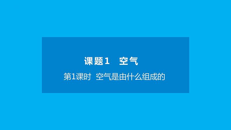 化学人教版九上课件：2.1.1 空气是由什么组成的第1页