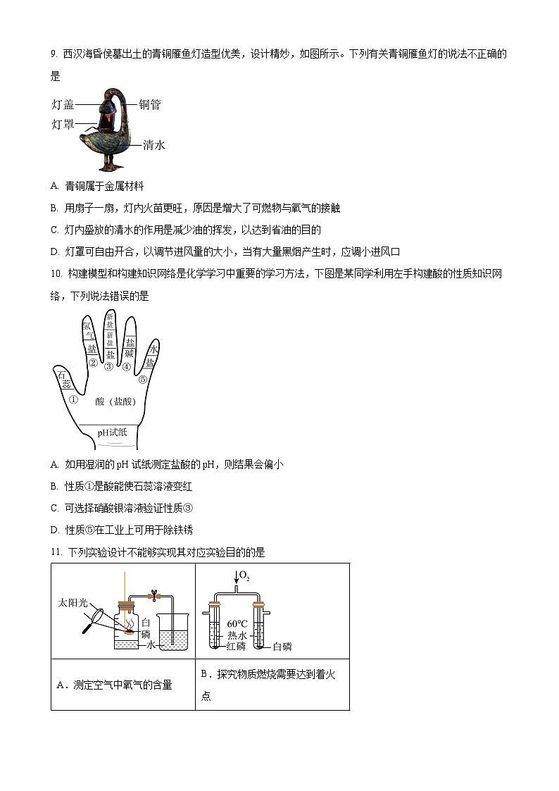 安徽省六安市霍邱县2023-2024学年九年级下学期5月月考化学试题（原卷版+解析版）03
