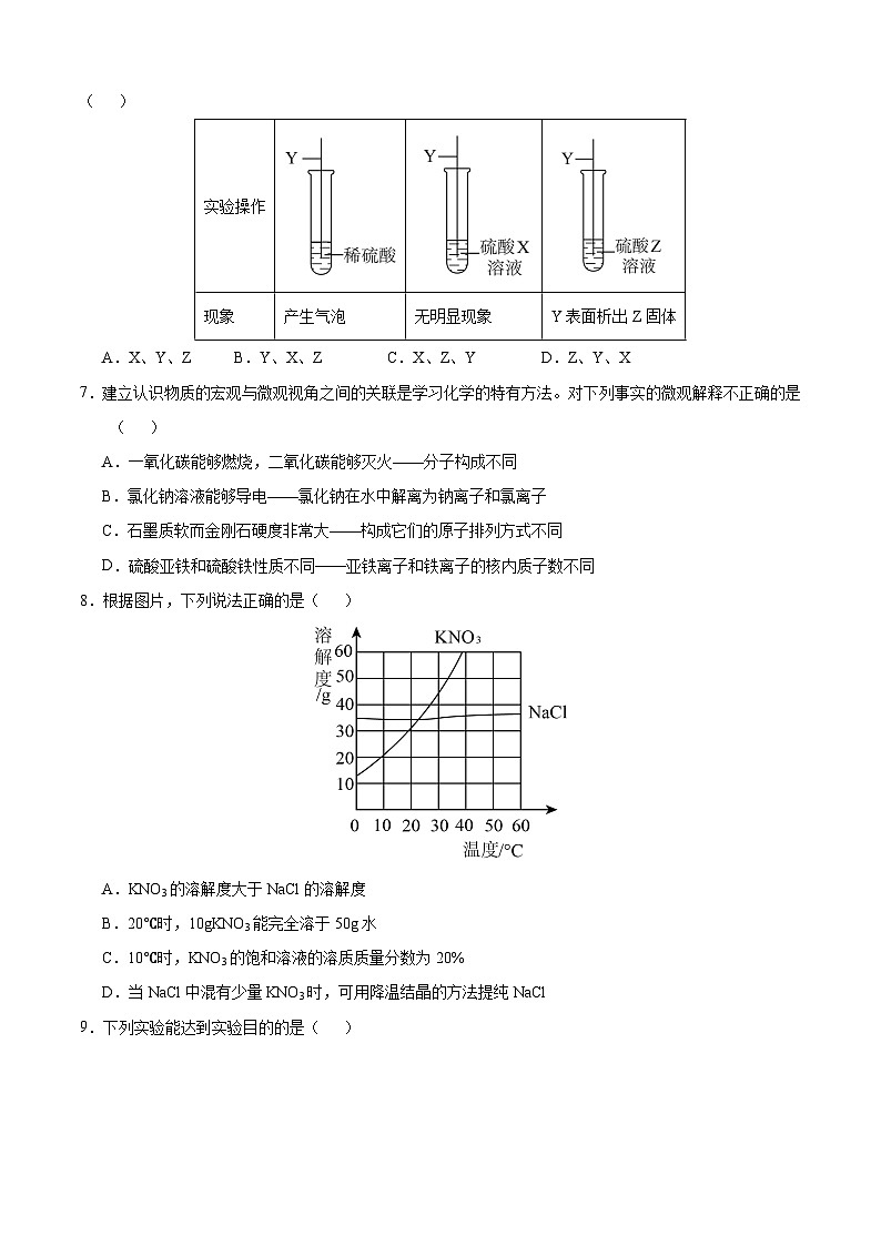 化学（新疆卷）-【试题猜想】2024年中考考前最后一卷02