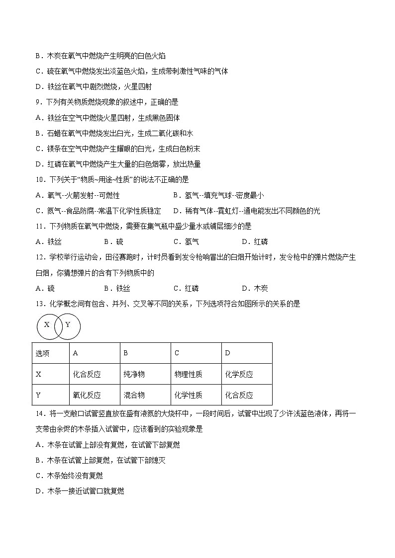人教版化学九上课后练习：2.2  氧气第2页