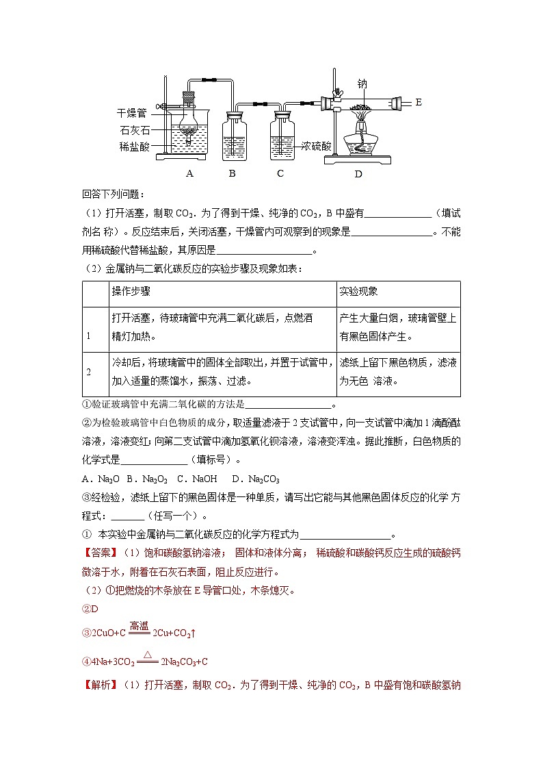 热点08  综合实验专题突破-2024年中考化学题型专练（苏州专练）02