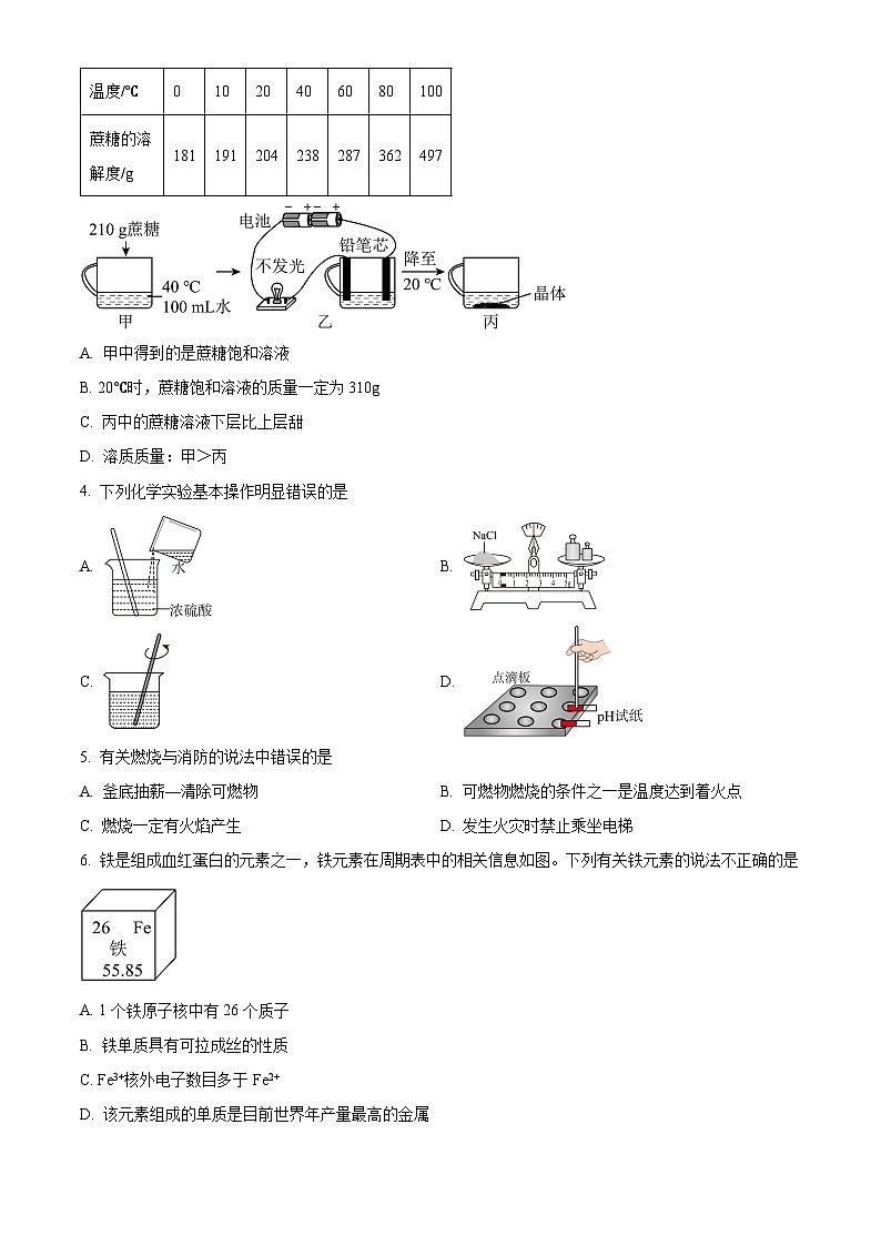 2024年广东省揭阳市惠来县中考模拟化学试题（原卷版+解析版）02