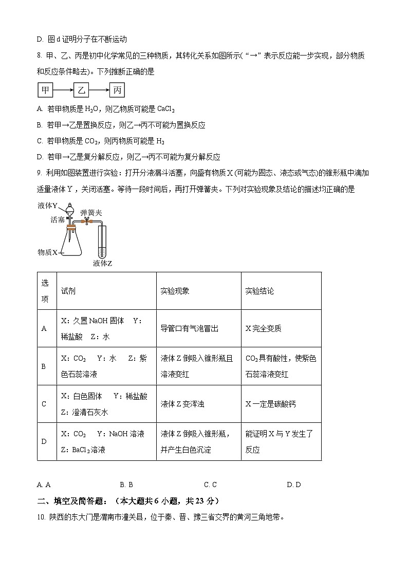 2024年陕西省西安市碑林区西北工业大学附属中学中考三模化学试题（原卷版+解析版）03
