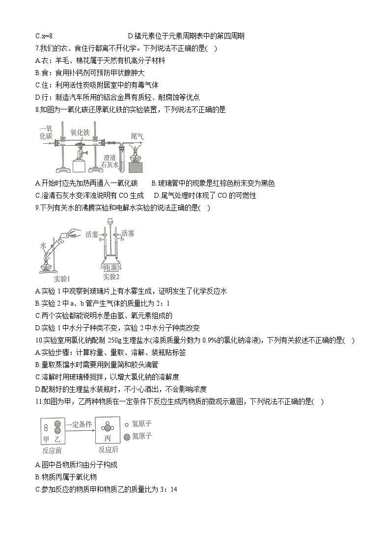 2024年河南省漯河市临颍县中考一模化学试题02