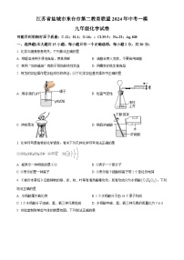 2024年江苏省盐城市东台市第二教育联盟中考一模化学试题（原卷版+解析版）