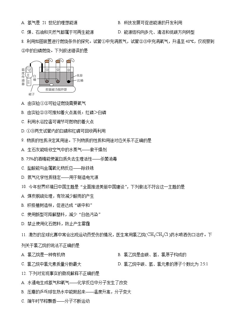 山东省青岛市胶州市实验初级中学2023-2024学年九年级下学期第一次月考化学试题（原卷版+解析版）02