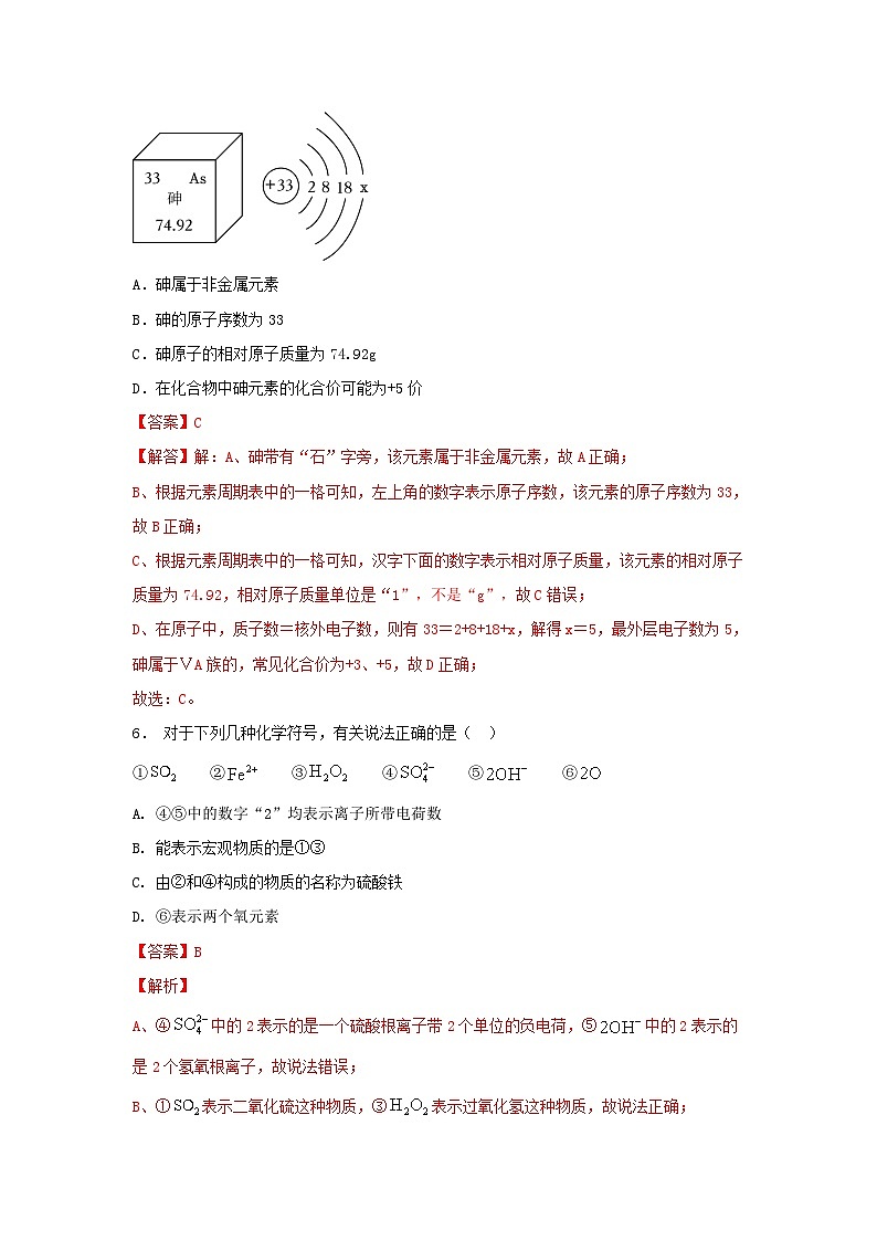 2024年湖北省大冶市部分学校初中学业水平联考化学试题(1)03