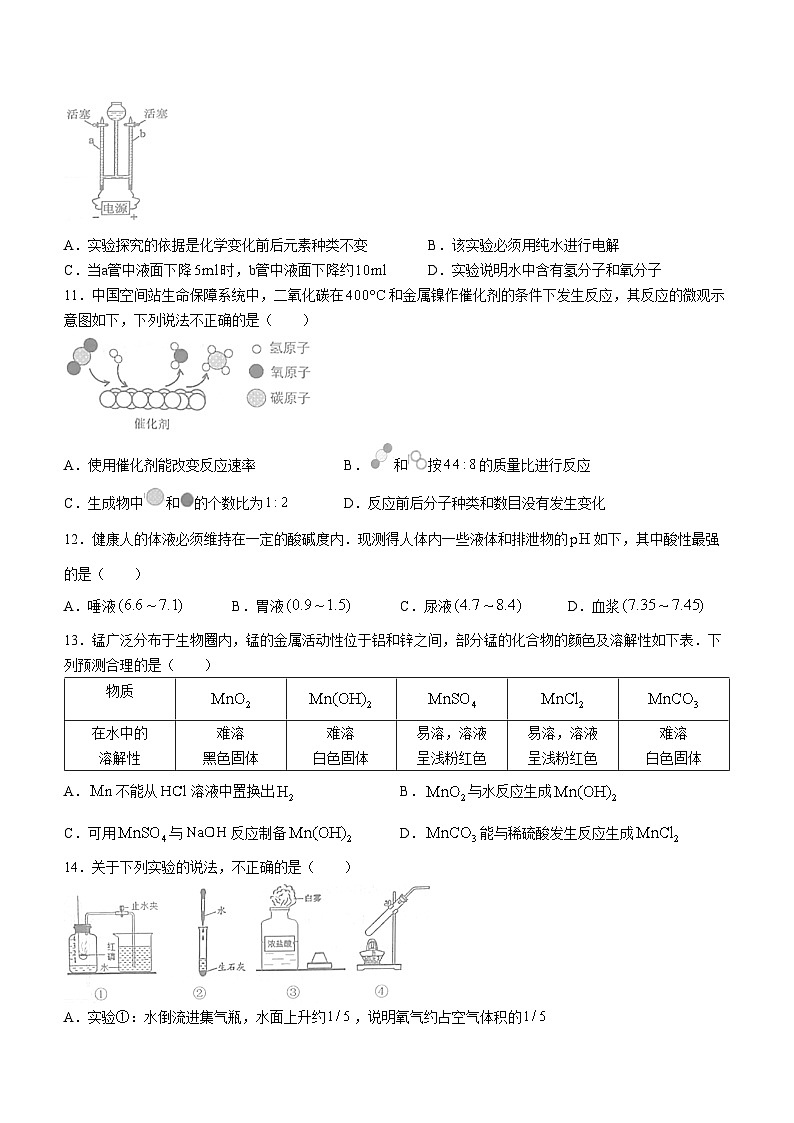 2024年广东省广州市海珠区中考一模化学试题(无答案)第3页