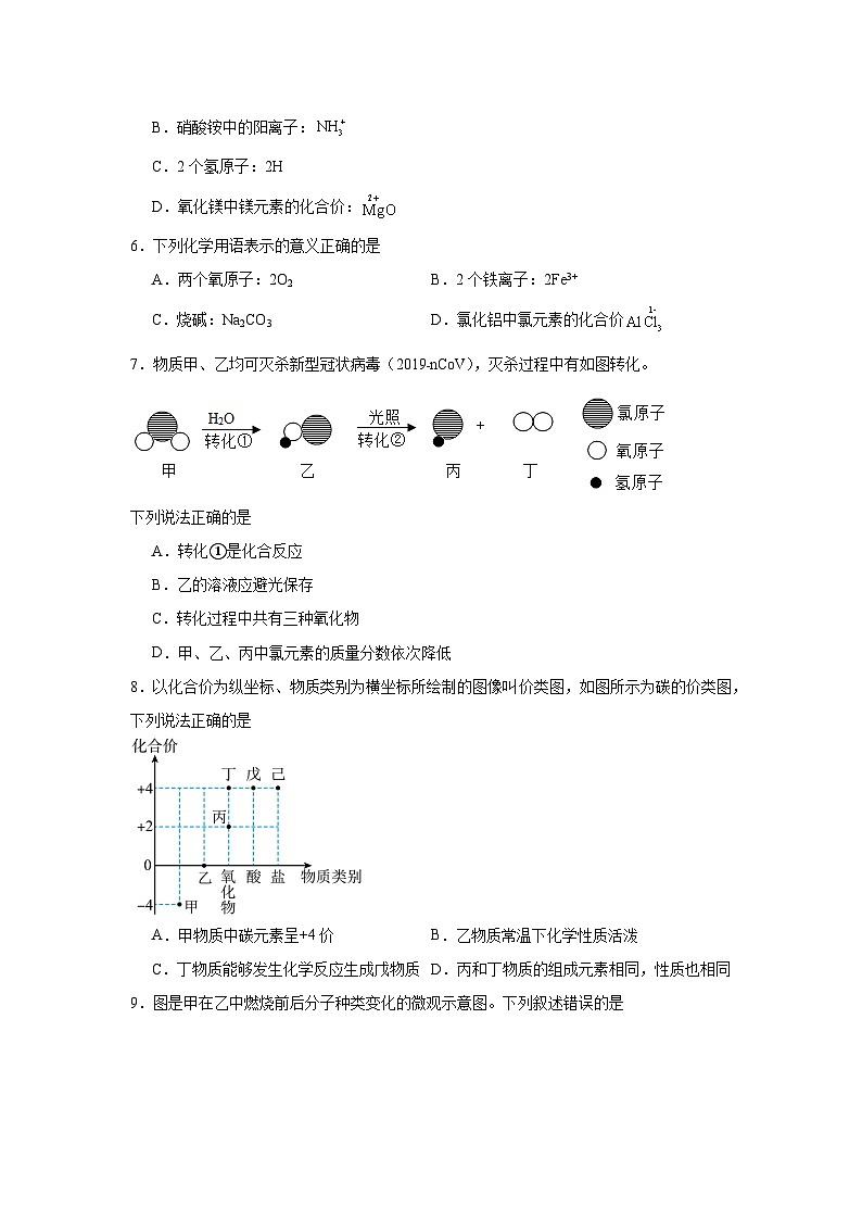 化学式与化合价练习  中考化学考前专项复习（全国通用）第2页