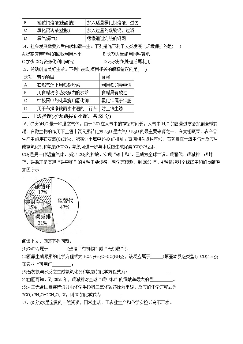 2024年广东省肇庆市中考一模化学试题03