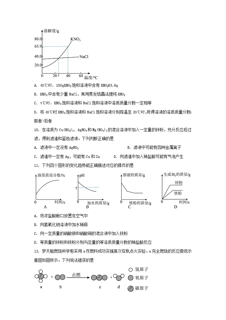湖北省阳新县部分学校2023-2024学年九年级下学期期中联考化学试题第3页